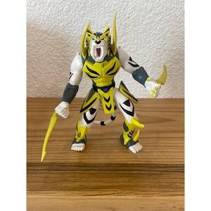 2008 Bakugan Blade Tigrerra Spin Master Transforming Action Figure White Yellow